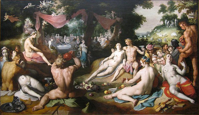 The wedding of Peleus and Thetis, cornelis cornelisz